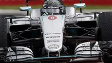 Nico Rosberg pi tréninku na Velkou cenu Maarska F1.
