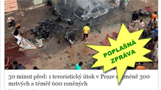 Falešná zpráva o údajném teroristickém útoku v Praze využívá rychlého šíření... Falešná zpráva o údajném teroristickém útoku v Praze využívá rychlého šíření...