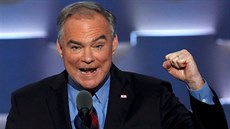 Tim Kaine bhem svého projevu na sjezdu demokrat ve Filadelfii (28. ervence...