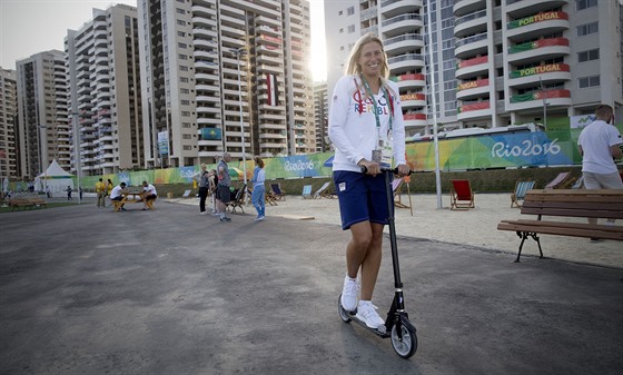 Tenistka Andrea Hlaváková v olympijské vesnici v Riu