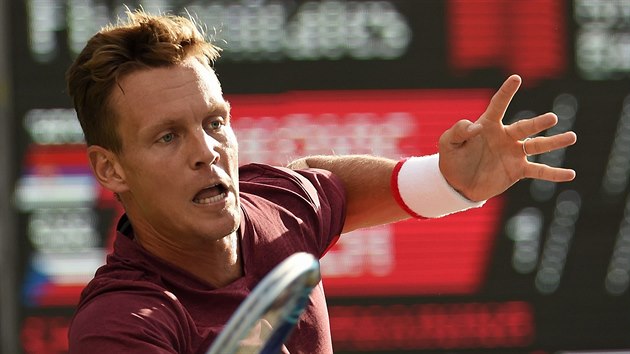 Tom Berdych se opr do deru v souboji s Novkem Djokoviem.