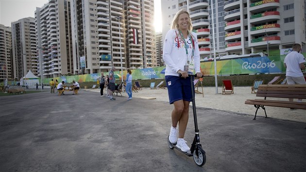 Tenistka Andrea Hlavkov v olympijsk vesnici v Riu