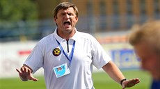 Jihlavský trenér Michal Hipp během duelu s Plzní Jihlavský trenér Michal Hipp během duelu s Plzní