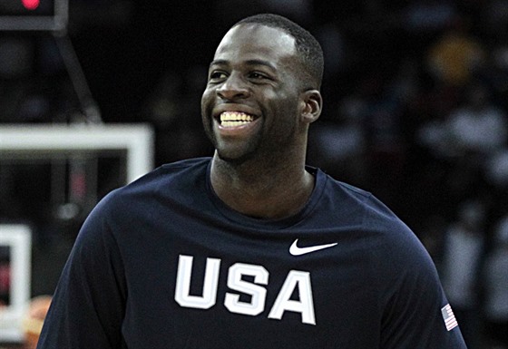 Americký basketbalista Draymond Green ped utkáním s Nigérií