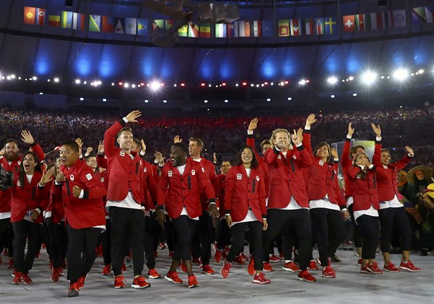 Kanada na zahajovacm ceremonilu olympidy (Rio de Janeiro, 5. srpna 2016)