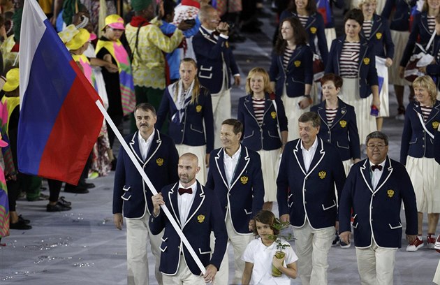 Rusko na zahajovacm ceremonilu olympidy (Rio de Janeiro, 5. srpna 2016)