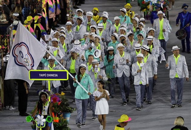 Tchaj-wan na zahajovacm ceremonilu olympidy (Rio de Janeiro, 5. srpna 2016)