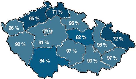 Podíl průměrného nájemného k průměrné splátce hypotéčního úvěru od Modré pyramidy v daném kraji. Podíl průměrného nájemného k průměrné splátce hypotéčního úvěru od Modré pyramidy v daném kraji.