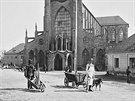 Katedrálu v Sedlci u Kutné Hory vyfotografoval Frantiek Krátký kolem roku 1888.