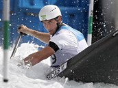 esk vodn slalom Vtzslav Gebas v olympijskm zvod kano C1. (7. srpna...