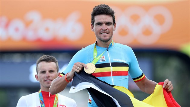 V olympijskm zvodu silninch cyklist zvtzil Belgian Greg Van Avermaet. (6. srpna 2016)