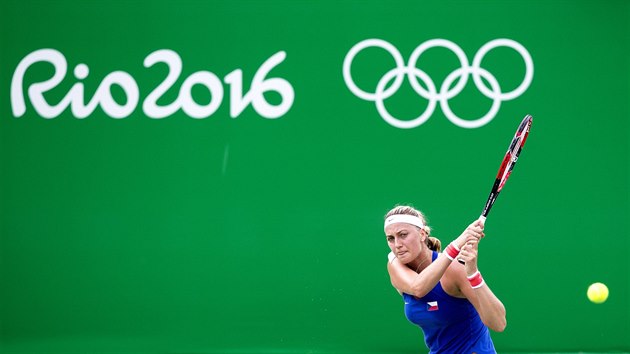 Tenistka Petra Kvitov v vodnm olympijskm utkn s Maarkou Timeou Babosovou. (7. srpna 2016)