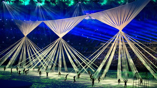 A IJE SHOW. Momentka ze slavnostnho zahjen olympidy v Riu