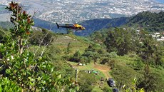 Zásobování vesniek v Cirque de Mafate probíhá díky vrtulníkm.