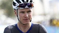 Britský silniční cyklista Chris Froome na startu olympijského závodu. (6. srpna... Britský silniční cyklista Chris Froome na startu olympijského závodu. (6. srpna...