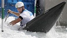 Český vodní slalomář Vítězslav Gebas v olympijském závodě kanoí C1. (7. srpna... Český vodní slalomář Vítězslav Gebas v olympijském závodě kanoí C1. (7. srpna...