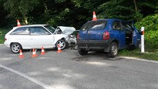 U Libínského Sedla na Prachaticku se srazily Opel Corsa a Opel Astra. Řidič... U Libínského Sedla na Prachaticku se srazily Opel Corsa a Opel Astra. Řidič...