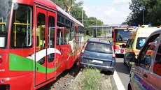 idika na ticet minut zastavila tramvajovou dopravu v ásti Ostravy.