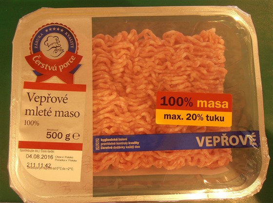 Vepové mleté maso se salmonelou z Polska v síti Lidl.