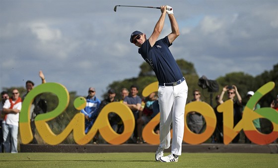 Justin Rose v prvním kole olympijského turnaje golfist v Riu.