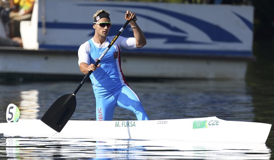 Martin Fuksa v rozjíce na kilometrové trati na olympijských hrách v Riu.