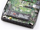 NUC má pro SSD úložiště připraveny dva sloty formátu M.2, které mimo menších... NUC má pro SSD úložiště připraveny dva sloty formátu M.2, které mimo menších...