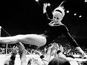 Gymnastka Vra slavsk, kter v roce 1968 reprezentovala eskoslovensko na...