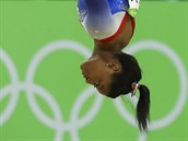 Americk gymnastka Simone Bilesov v prostn na olympid v Riu de Janeiru