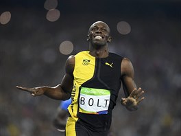 ÚSMV KRÁLE. Usain Bolt potetí za sebou vyhrál olympijskou stovku.