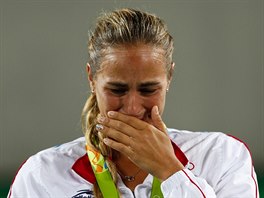 Tenistka Monica Puigov z Portorika ovldla olympijsk turnaj.
