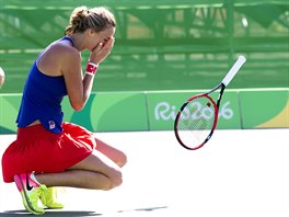 Petra Kvitov vyhrla nad Ameriankou Madison Keysovou a zskala olympijsk...