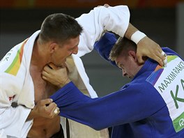 Luká Krpálek na olympijských hrách v zápase proti Maximu Rakovovi (11. srpna...