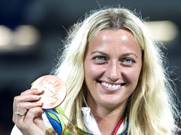 Petra Kvitov s bronzovou olympijskou medail z dvouhry.