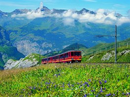 Vlek stoup k Jungfraujoch.