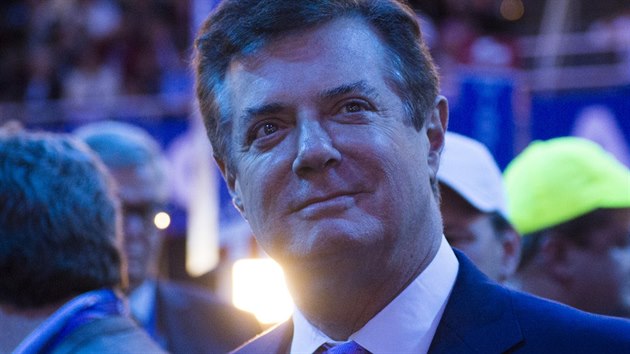 Paul Manafort, f volebnho tbu Donalda Trumpa, na republiknskm konventu v Clevelandu (21. ervence 2016)