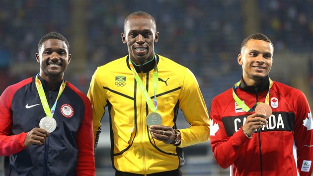 NEJLEP NA STOVCE. Byli v Riu Justin Gatlin (stbro), Usain Bolt (zlato) a...