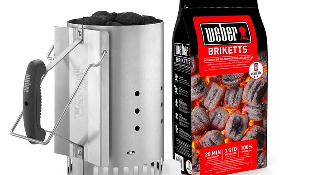 Zapalovac set Weber Rapidfire sloen z briket, zapalovacho komnu a podpalovacch kostek zajist potebn r pro grilovn velice snadno.