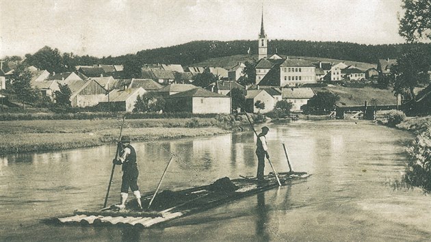 Vorai na Vltav ve Frymburku ve 30. letech minulho stolet.