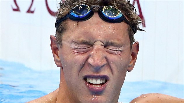 esk plavec Jan Micka po olympijskm zvodu na 1500 metr volnm stylem. (12. srpna 2016)
