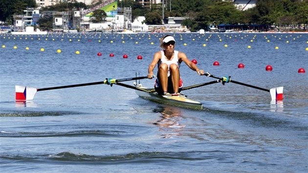 Miroslava Topinkov Knapkov vyhrla mal finle skifu en v ase 7:22,86 a na olympijskch hrch obsad konen sedm msto. (13. srpna 2016)