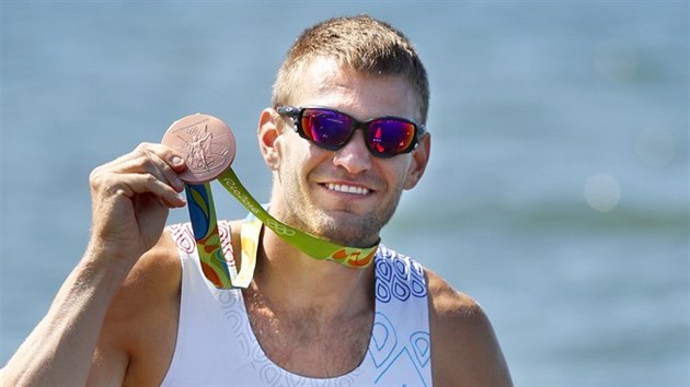 Skifa Ondej Synek vybojoval v olympijskm finle bronzovou medaili. (13. srpna 2016)