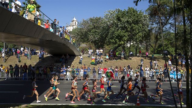 Olympijsk maraton en se bel i centrem brazilskho Ria. (14. srpna 2016)