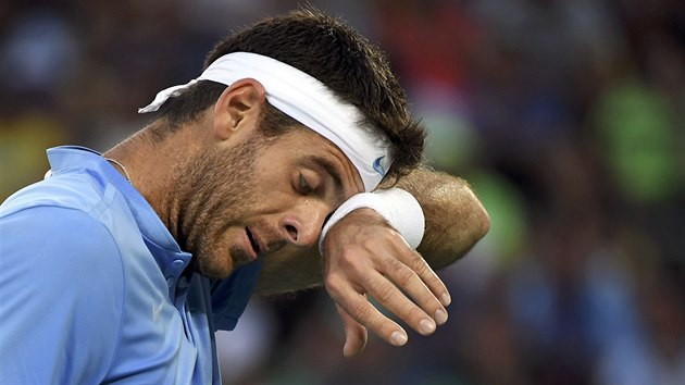 Argentinsk  tenista Juan Martin del Potro v olympijskm finle o zlato s...