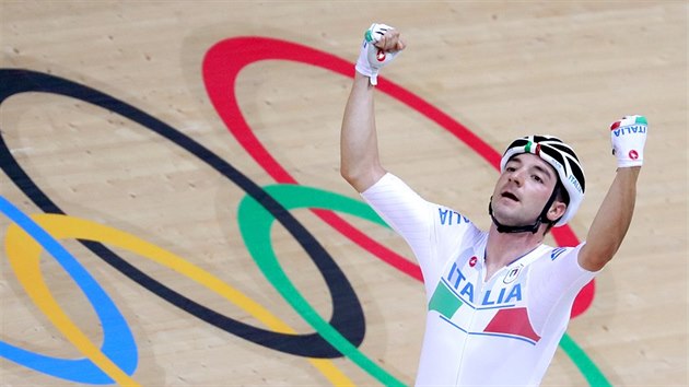 Olympijsk omnium ovldl italsk drhov cyklista Elia Viviani. (15. srpna 2016)