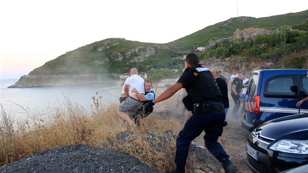 Pi potyce na Korsice byli zranni tyi lid. (13. srpna 2016)