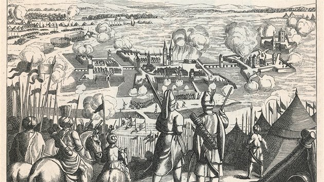 Uhersk vojevdce Mikul Zrinsk hrdinn ubrnil Sziegetvr ped Turky. Obraz neznmho autora zobrazuje bitvu ze srpna 1566, nedlouho po n sultn Sulejman I. Ndhern zemel.