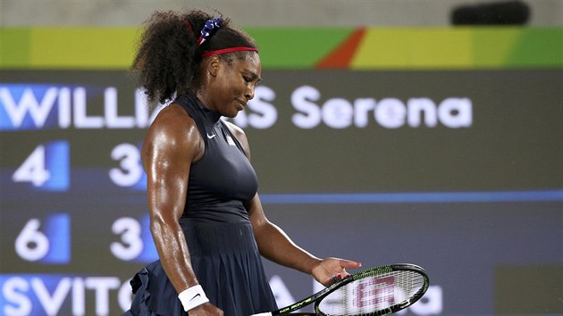 CO SE TO JENOM DJE? Serena Williamsov dal olympijskou medaili nezsk. Vypadla i z osmifinle dvouhry proti Ukrajince Svitolinovov.
