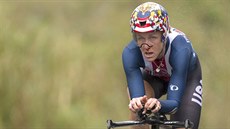 Americká cyklistka Kristin Armstrongová potetí v kariée vyhrála olympijskou...
