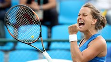 Česká tenistka Barbora Strýcová se raduje z postupu do olympijského semifinále... Česká tenistka Barbora Strýcová se raduje z postupu do olympijského semifinále...