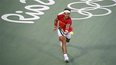 panl Rafael Nadal v semifinálovém utkání s Juanem Martinem del Potrem z...